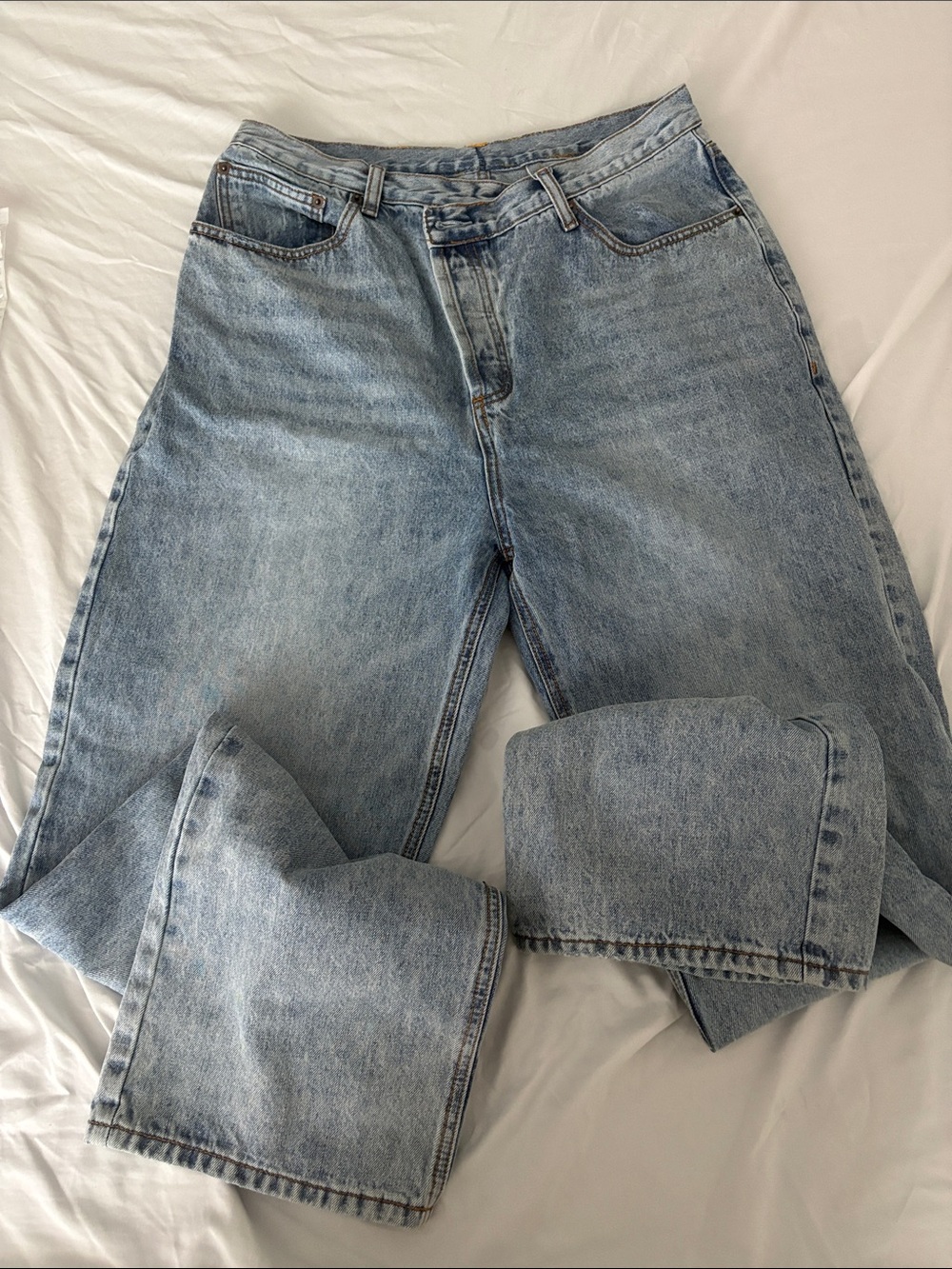 Source Unknown Light Blue Wide-Leg Jeans